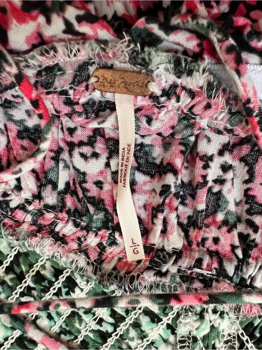 Free People Pink and Green Floral Backless Maxi Dress - Picture 6 of 15